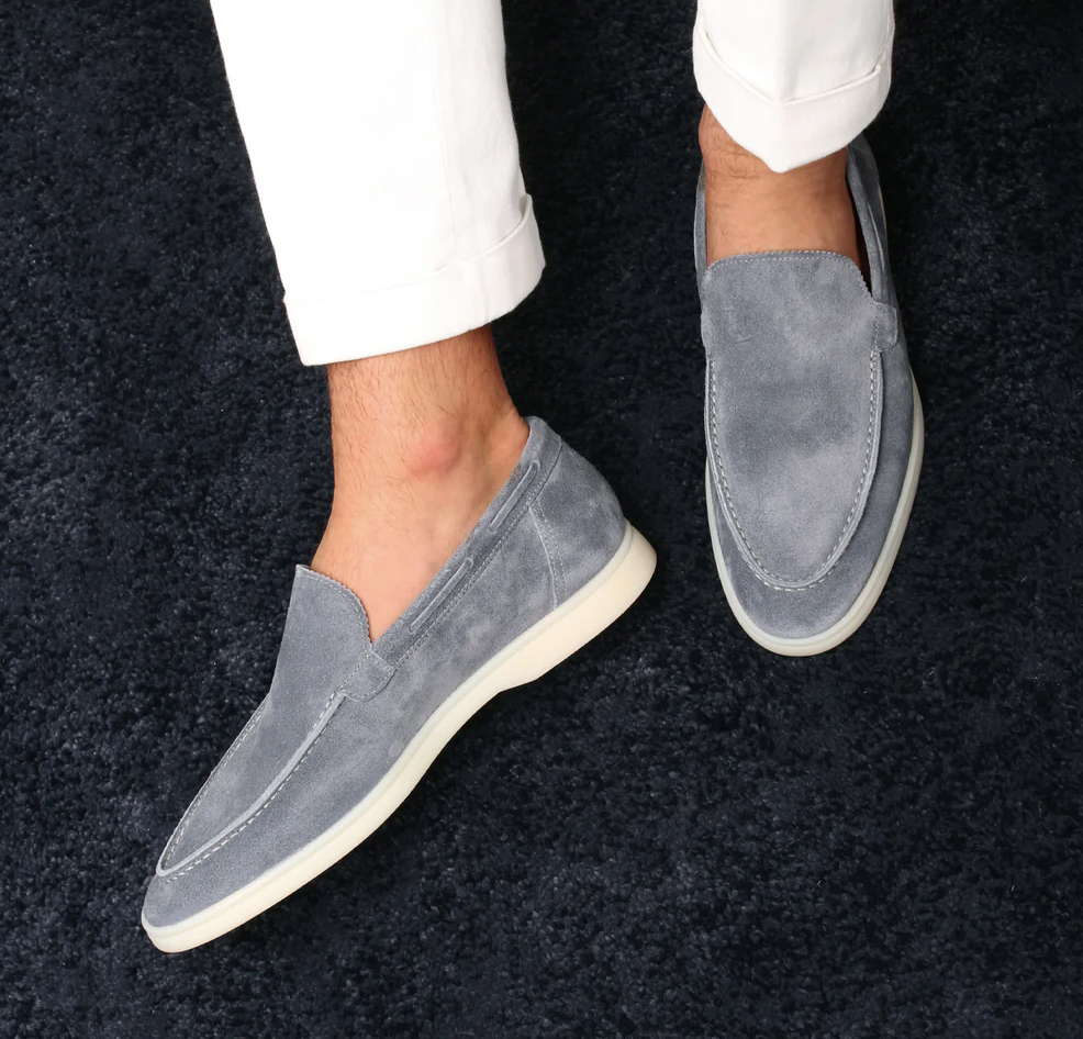 Men's moccasins refined suede casual footwear - ideal for everyday wear, smart-casual style