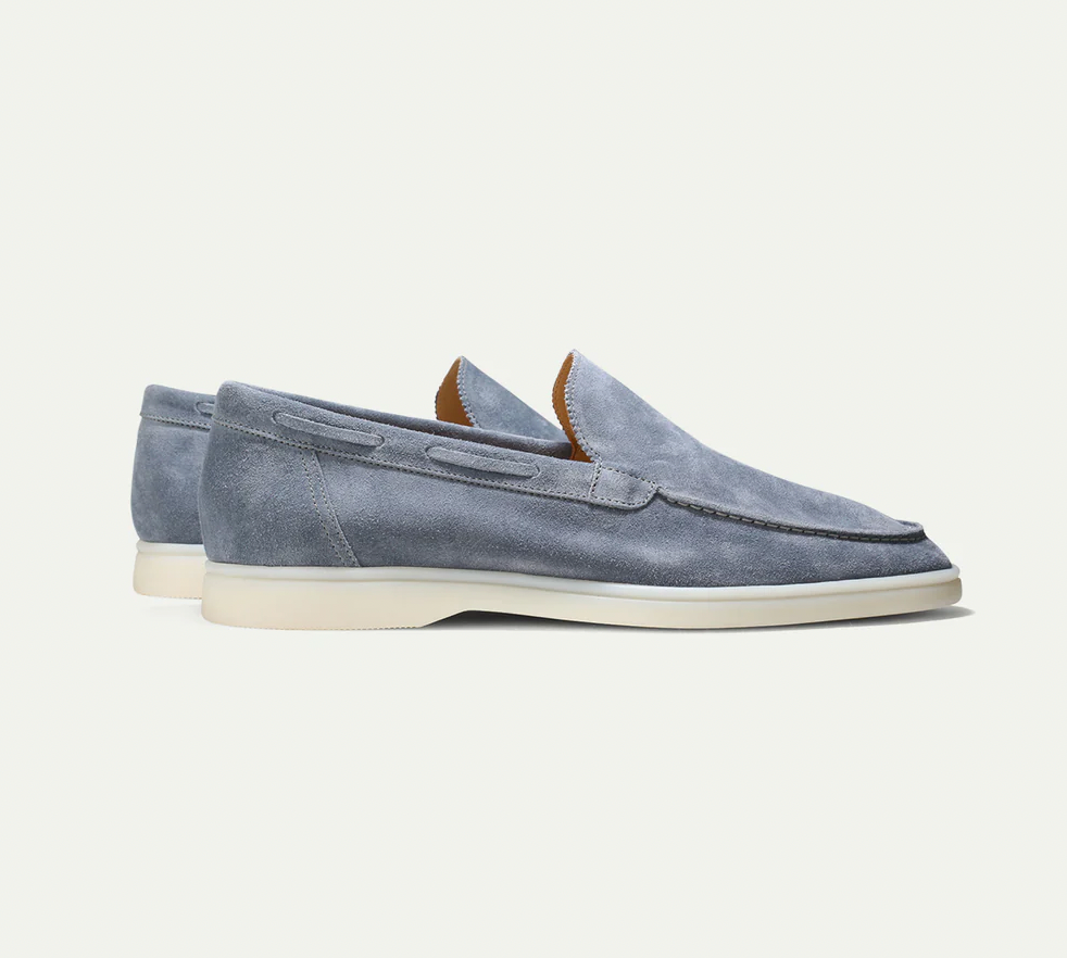 Men's moccasins refined suede casual footwear - ideal for everyday wear, smart-casual style
