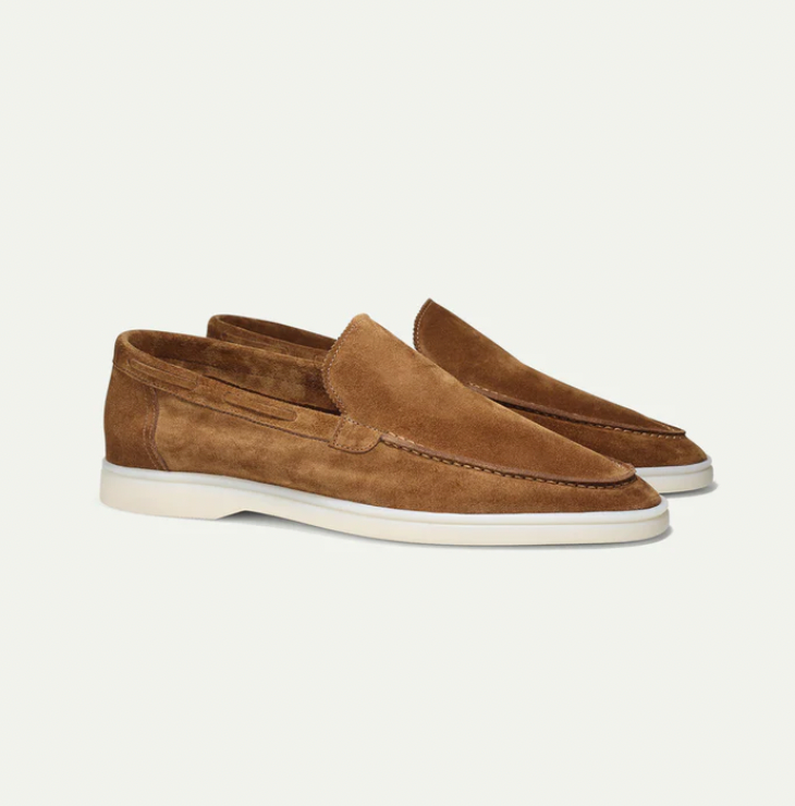 Men's moccasins refined suede casual footwear - ideal for everyday wear, smart-casual style