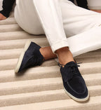 Men's casual suede lace-up shoes - elegant footwear for daily wear