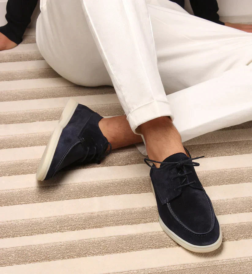 Men's casual suede lace-up shoes - elegant footwear for daily wear