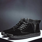 Men's casual boots sleek suede ankle footwear - modern high-top design for everyday wear