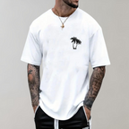 Men's palm tree graphic tee - versatile summer wear for casual