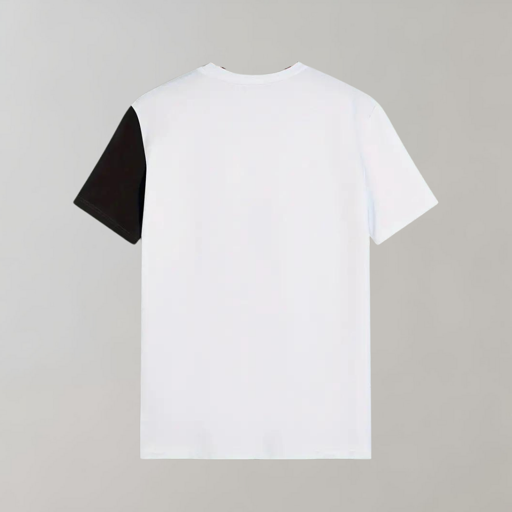 Men's t-shirt contemporary casual wear - stylish split colour design for all seasons