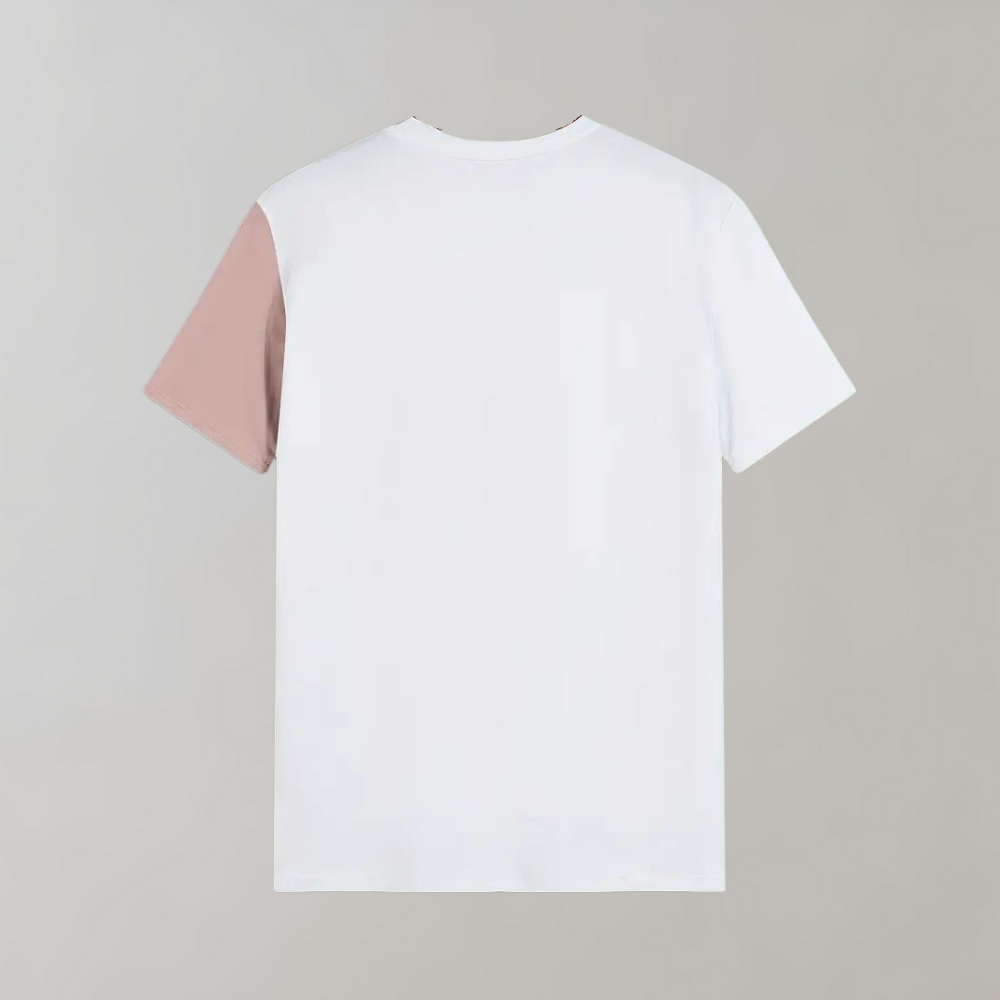 Men's t-shirt contemporary casual wear - stylish split colour design for all seasons