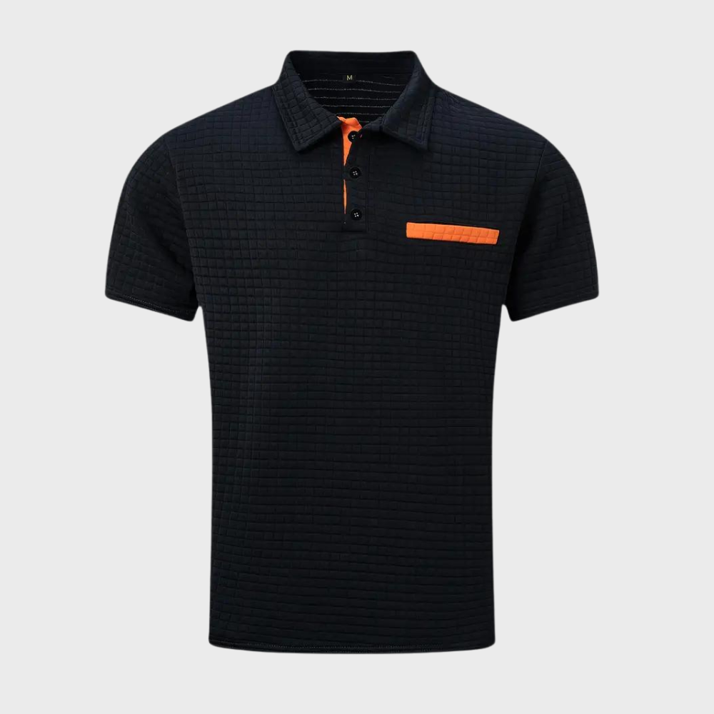 Men's short-sleeve polo shirt with pocket - versatile and stylish