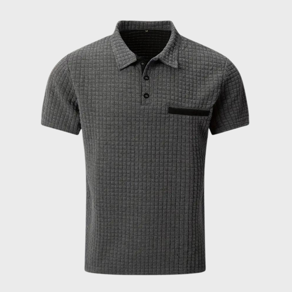 Men's short-sleeve polo shirt with pocket - versatile and stylish