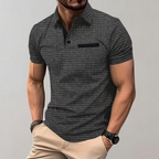 Men's short-sleeve polo shirt with pocket - versatile and stylish