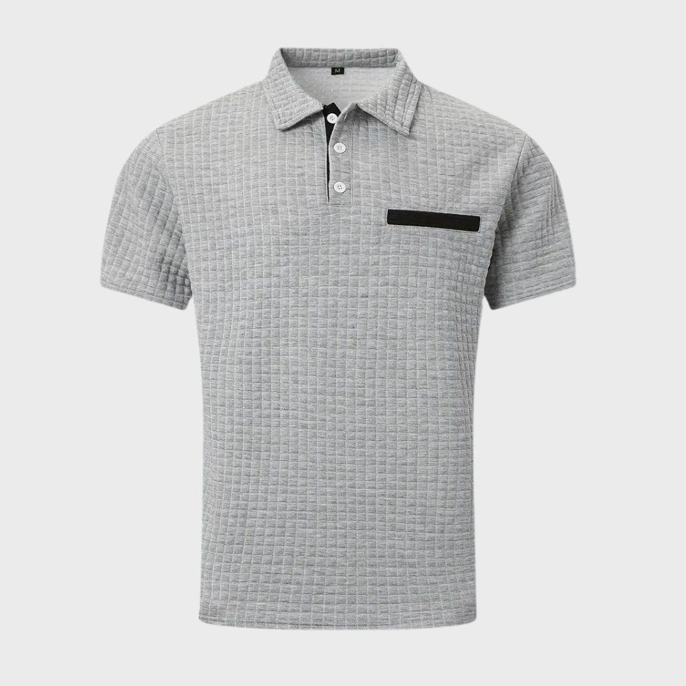 Men's short-sleeve polo shirt with pocket - versatile and stylish