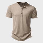 Casual short-sleeve henley t-shirt - stylish men's necessary for the wardrobe
