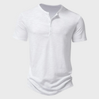 Casual short-sleeve henley t-shirt - stylish men's necessary for the wardrobe