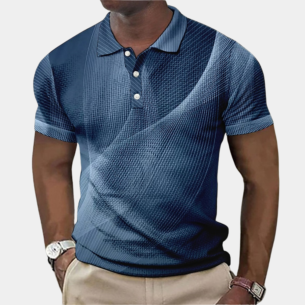 Men's polo shirt lightweight casual attire - contemporary short sleeve for relaxed office & outings