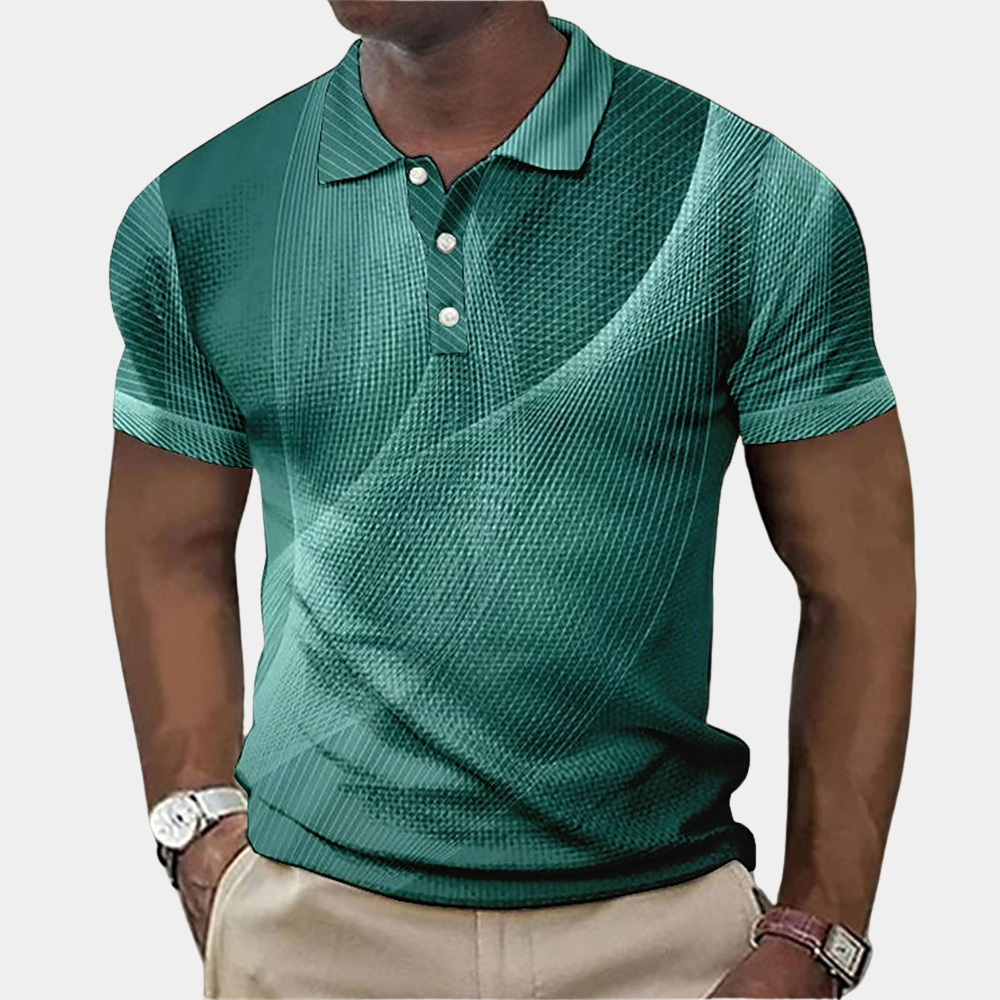 Men's polo shirt lightweight casual attire - contemporary short sleeve for relaxed office & outings