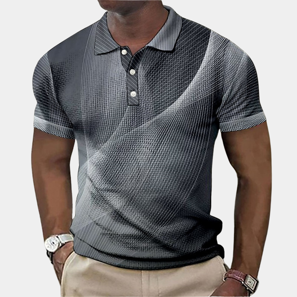 Men's polo shirt lightweight casual attire - contemporary short sleeve for relaxed office & outings