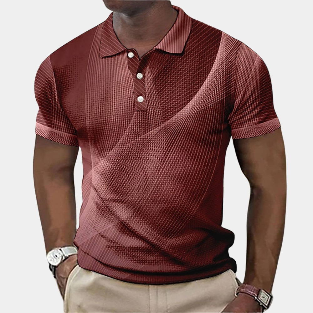 Men's polo shirt lightweight casual attire - contemporary short sleeve for relaxed office & outings