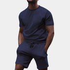 2-piece men's casual short set lightweight t-shirt and shorts - everyday relaxation outfit
