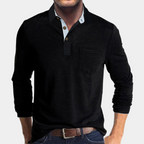 Men's long sleeve polo shirt - versatile smart casual attire