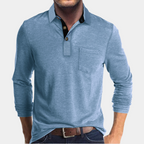Men's long sleeve polo shirt - versatile smart casual attire