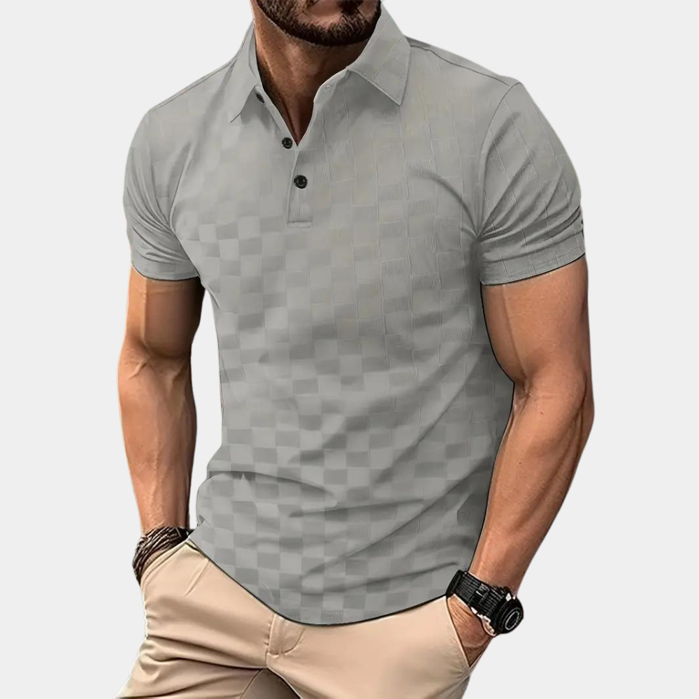 Textured polo shirt - versatile men’s casual wear