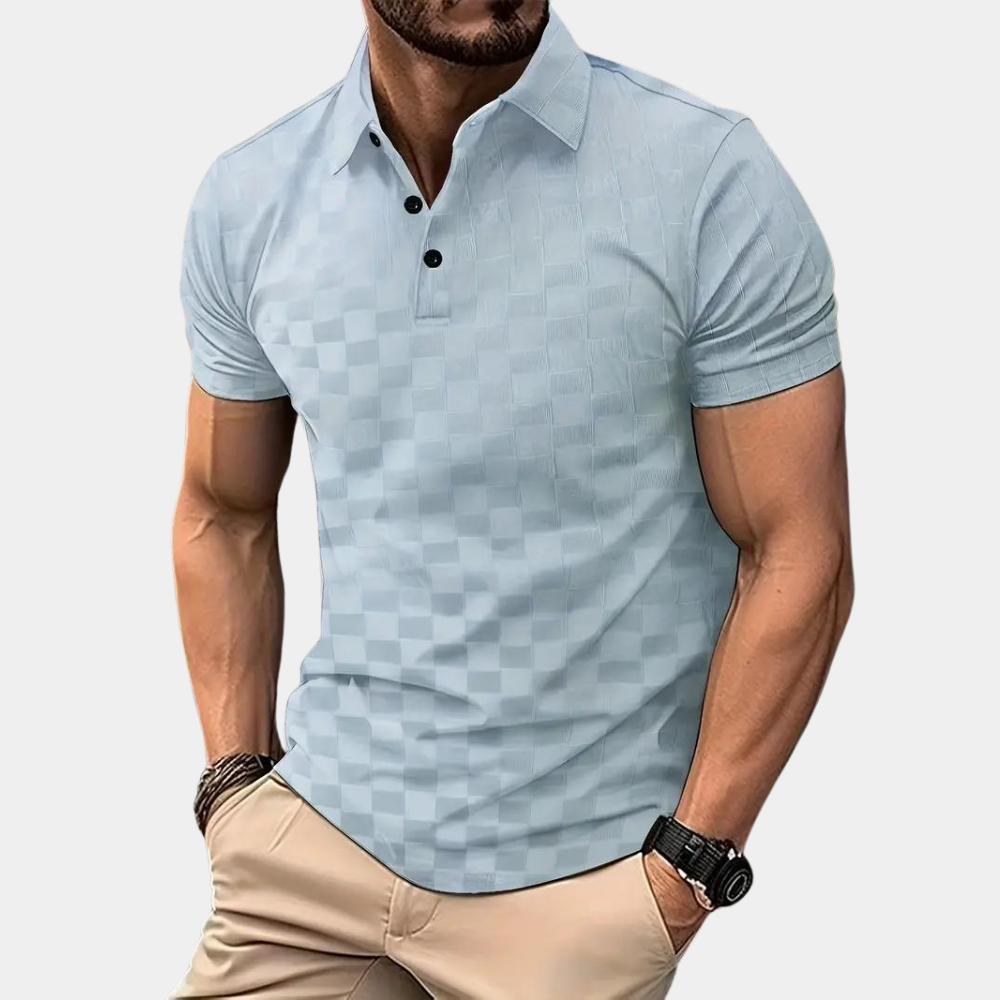 Textured polo shirt - versatile men’s casual wear