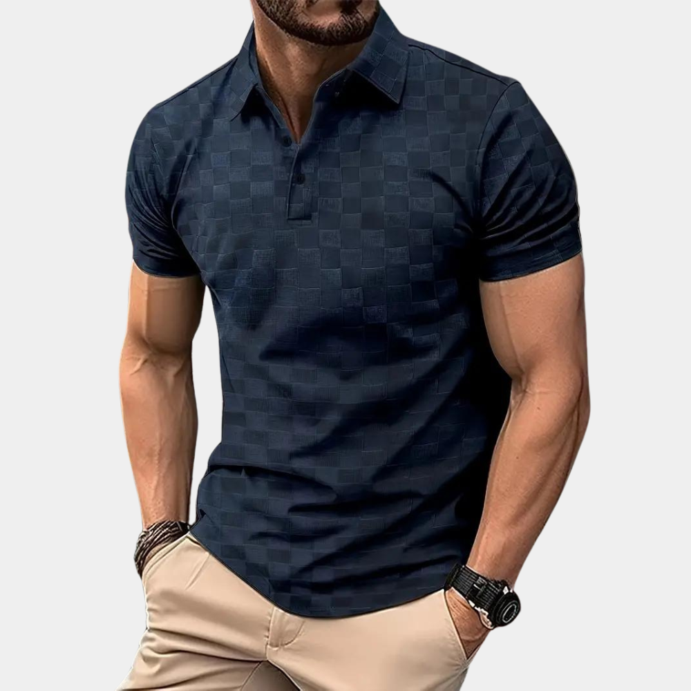 Textured polo shirt - versatile men’s casual wear