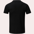 Men's polo shirt stylish black with pattern - sophisticated casual wear for everyday style