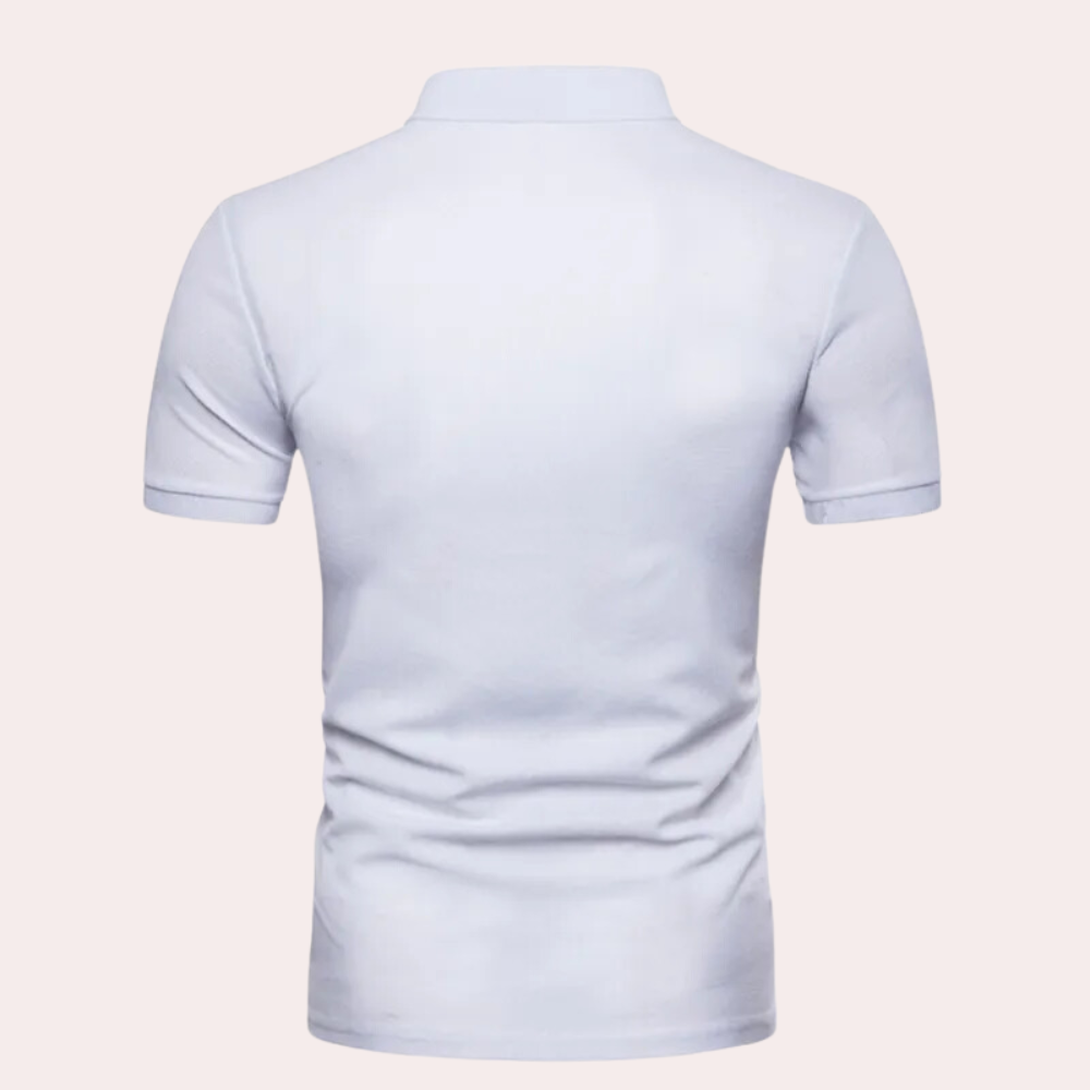 Men's contrast poloshirt - stylish casual short sleeve top for everyday wear