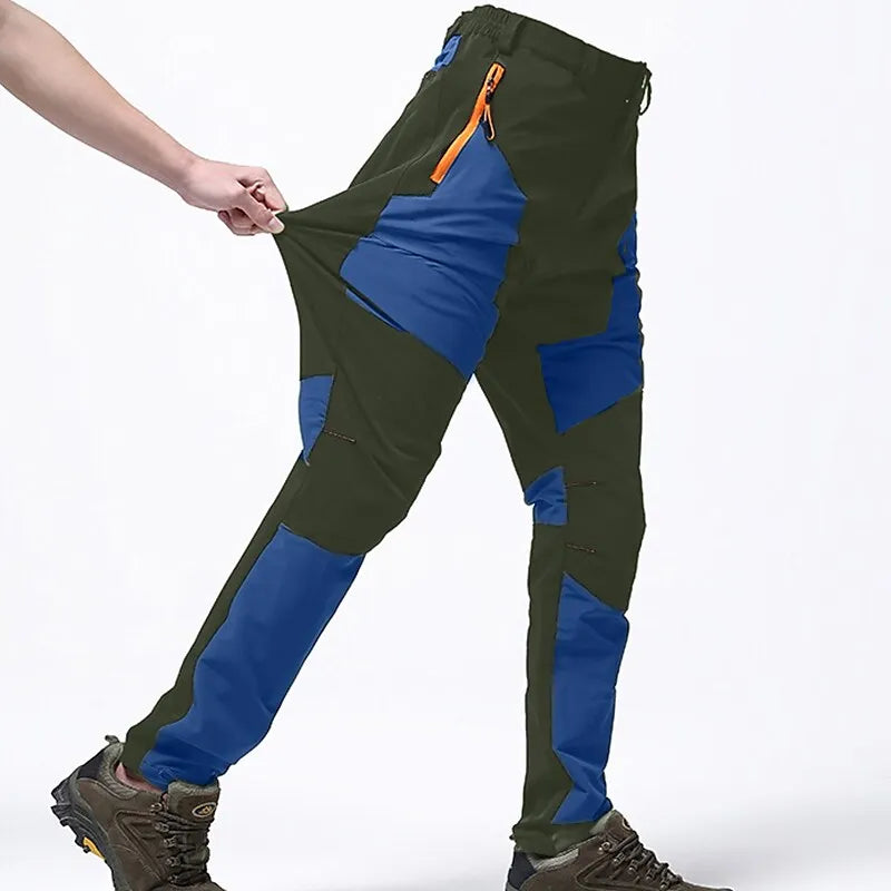 Men's hiking trousers lightweight waterproof activewear - durable adventurous pants with multiple pockets