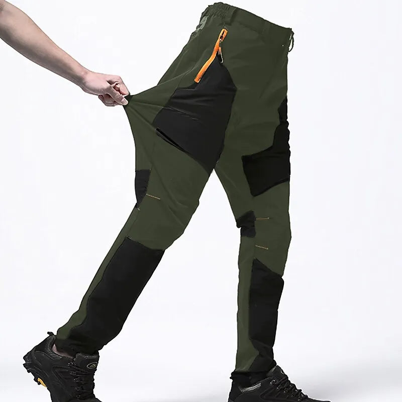 Men's hiking trousers lightweight waterproof activewear - durable adventurous pants with multiple pockets
