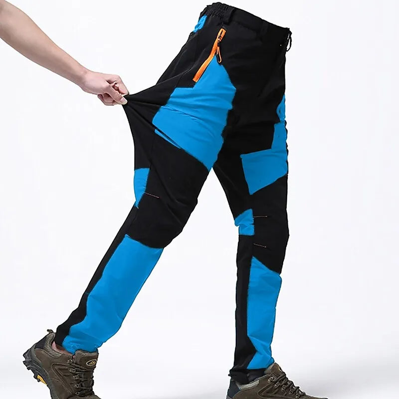 Men's hiking trousers lightweight waterproof activewear - durable adventurous pants with multiple pockets