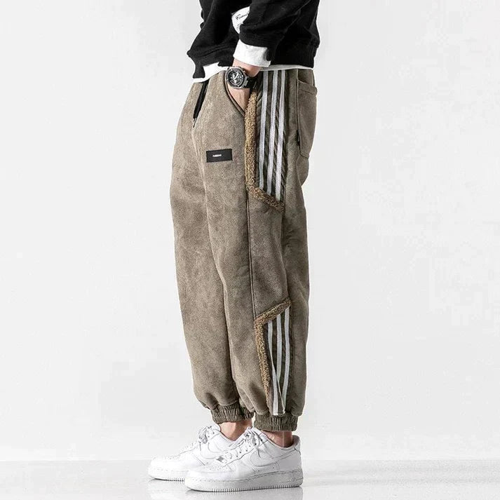 Men's casual trousers with stripe detailing - versatile everyday wear for relaxation and office attire