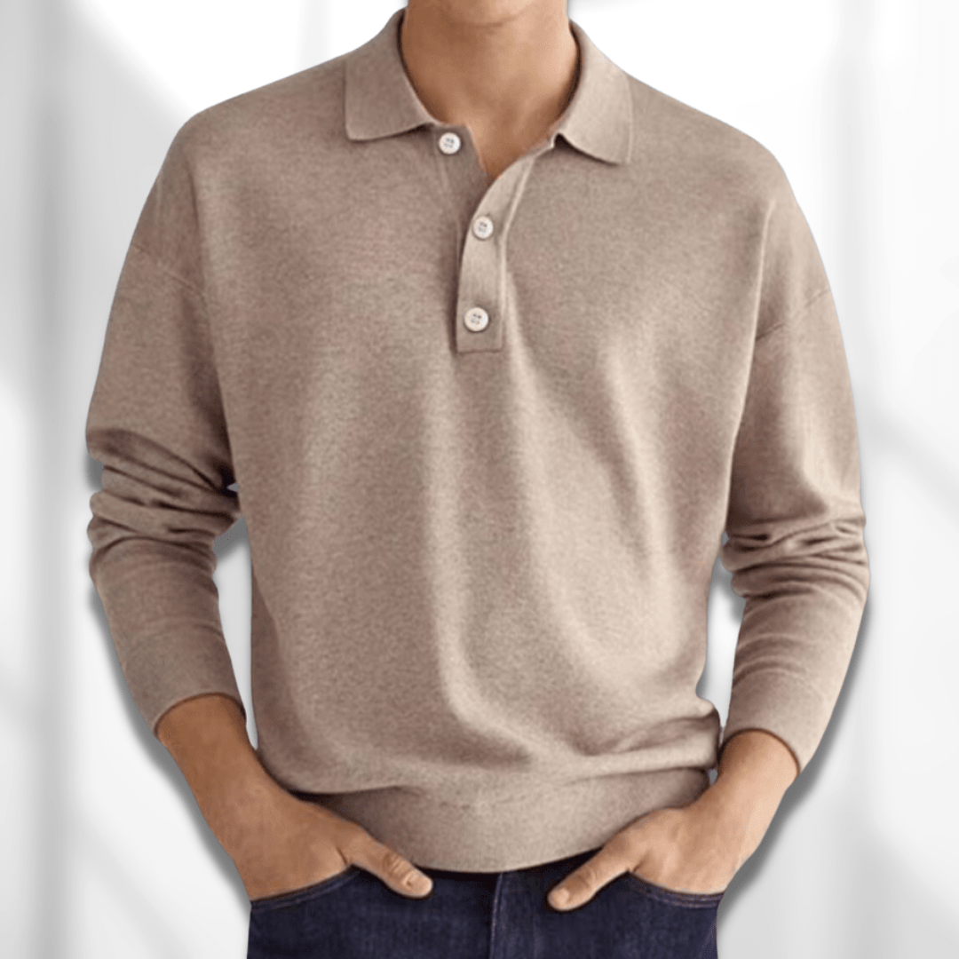 Polo shirt - versatile men’s long sleeve top