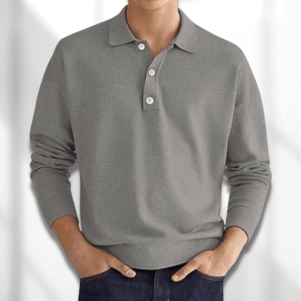 Polo shirt - versatile men’s long sleeve top