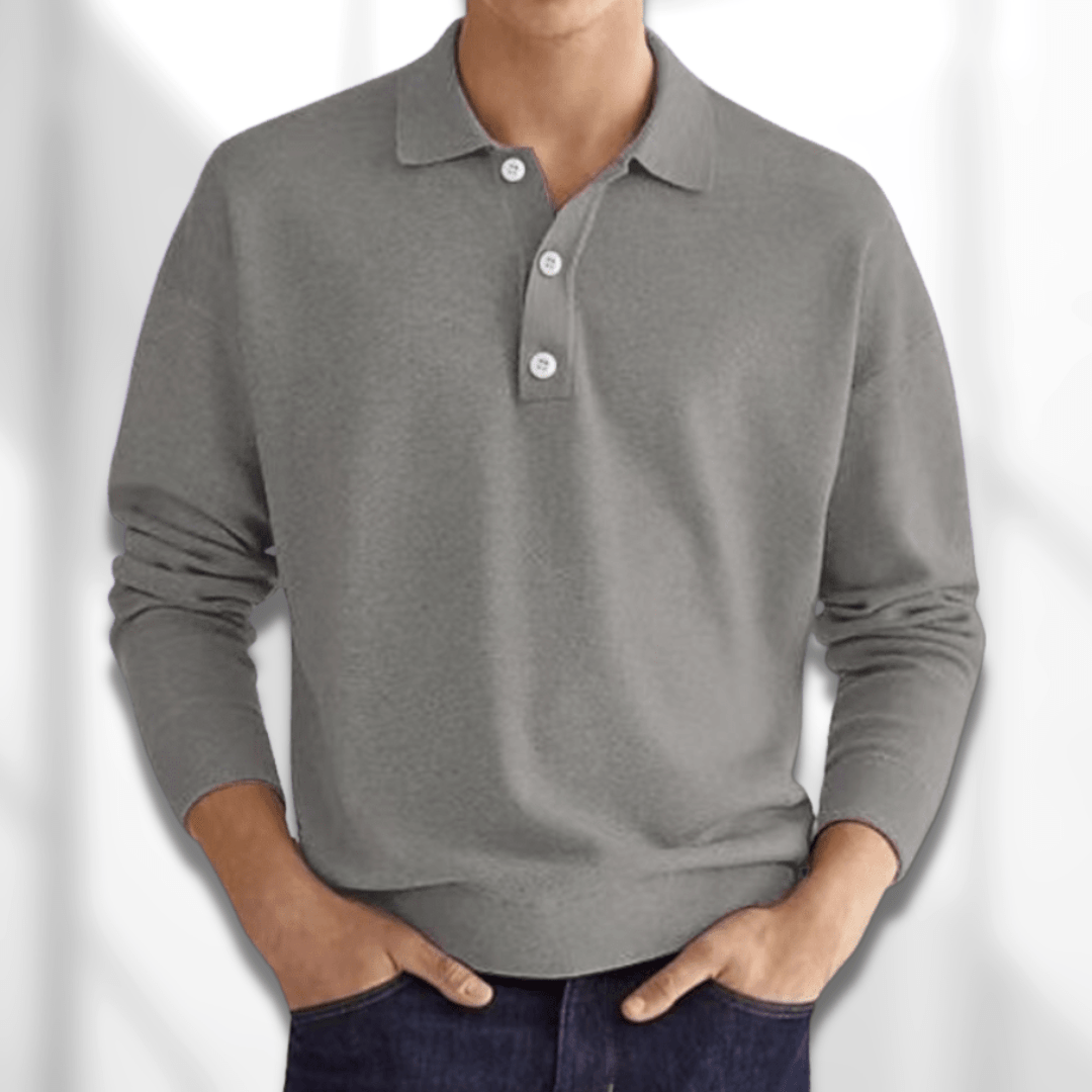 Polo shirt - versatile men’s long sleeve top