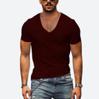 Men's v-neck t-shirt - lightweight summer top for everyday