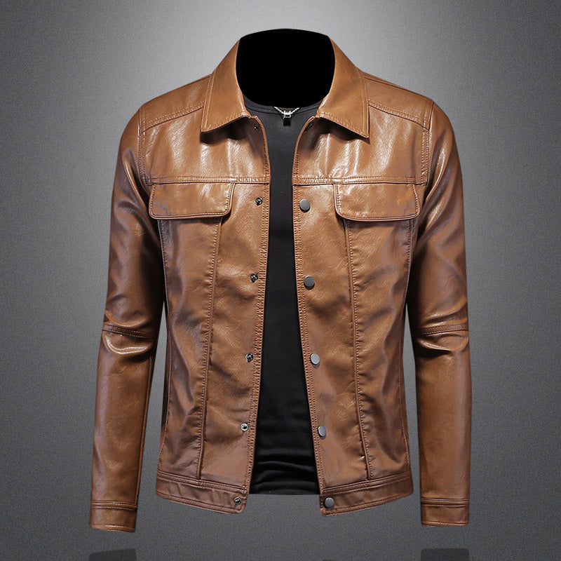 Men’s Leather Biker Jacket – Timeless Outerwear Style