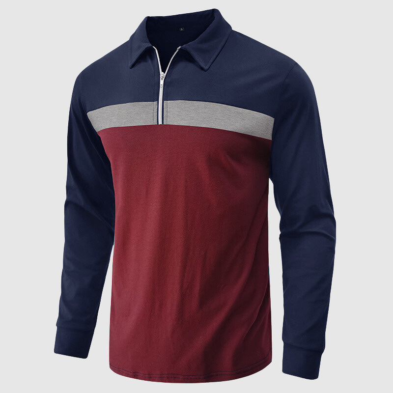 Long-sleeve polo shirt - classic men’s relaxed top