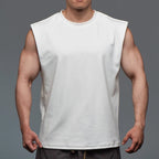Men's sleeveless t-shirt - stylish activewear for gym and casual wear, breathable fabric