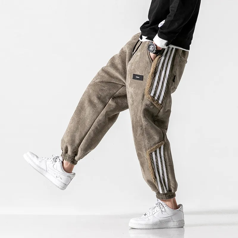 Men's casual trousers with stripe detailing - versatile everyday wear for relaxation and office attire
