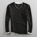 Long-sleeve v-neck t-shirt - durable men’s casual top