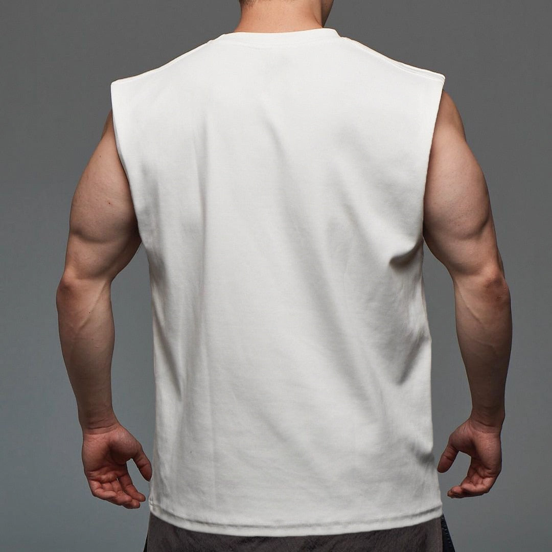 Men's sleeveless t-shirt - stylish activewear for gym and casual wear, breathable fabric