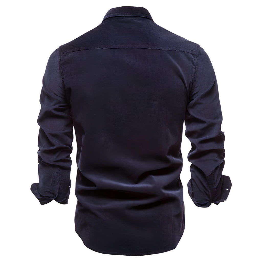 Men's casual shirt lightweight long sleeve - versatile fashionable wear for everyday style