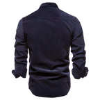 Men's casual shirt lightweight long sleeve - versatile fashionable wear for everyday style