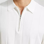 Men's polo shirt with zip neck - premium lightweight fabric for casual outings