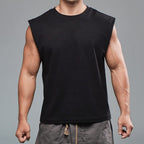 Men's sleeveless t-shirt - stylish activewear for gym and casual wear, breathable fabric