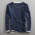 Long-sleeve v-neck t-shirt - durable men’s casual top