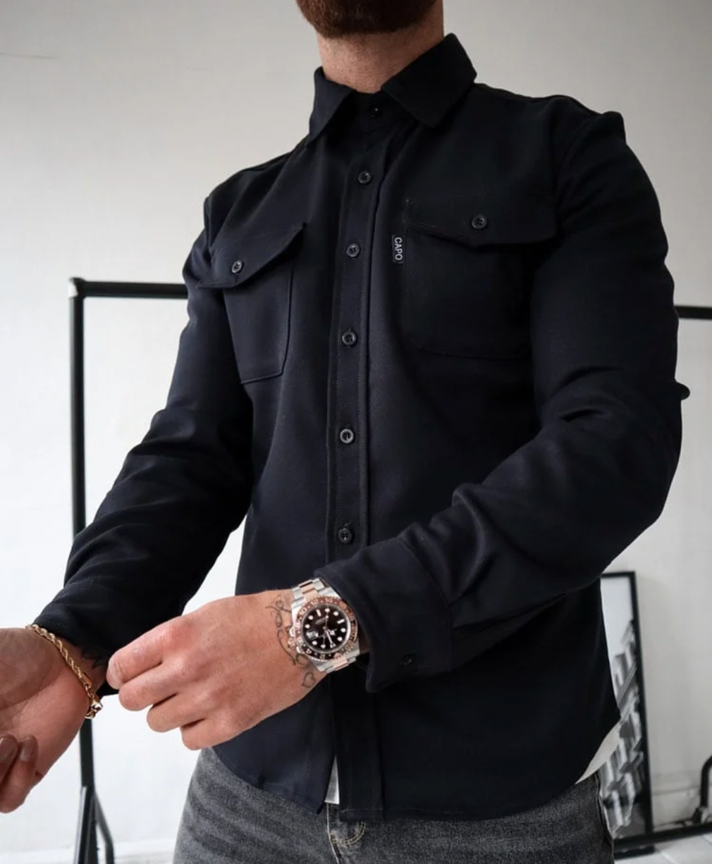 Men's lightweight shirt versatile casual attire - modern long sleeve top, easy to style