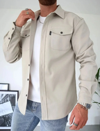 Men's lightweight shirt versatile casual attire - modern long sleeve top, easy to style