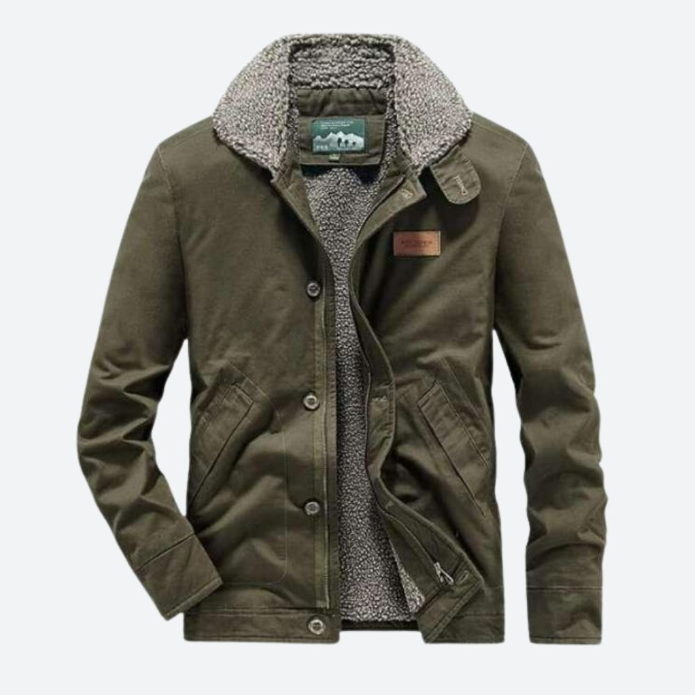 Men’s Sherpa Lined Jacket Classic Casual Outerwear