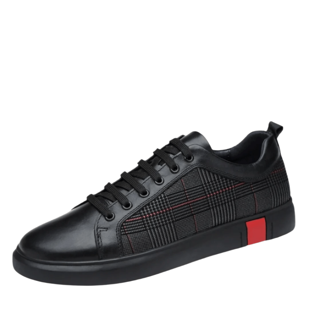 Men's sneakers low stylish casual footwear - versatile black design for everyday wear